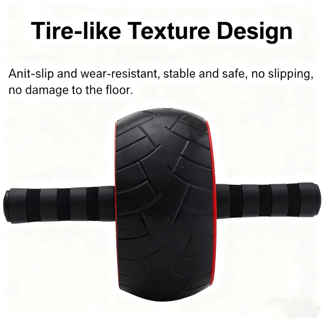 Single Wheel Ab Roller - Core Strength Trainer with Non-Slip Grips