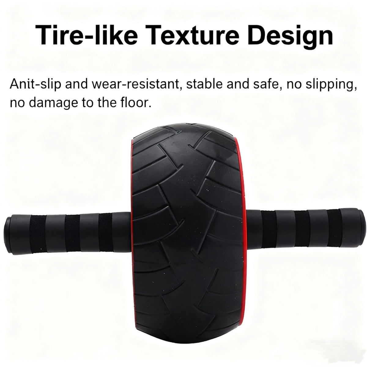 Single Wheel Ab Roller - Core Strength Trainer with Non-Slip Grips