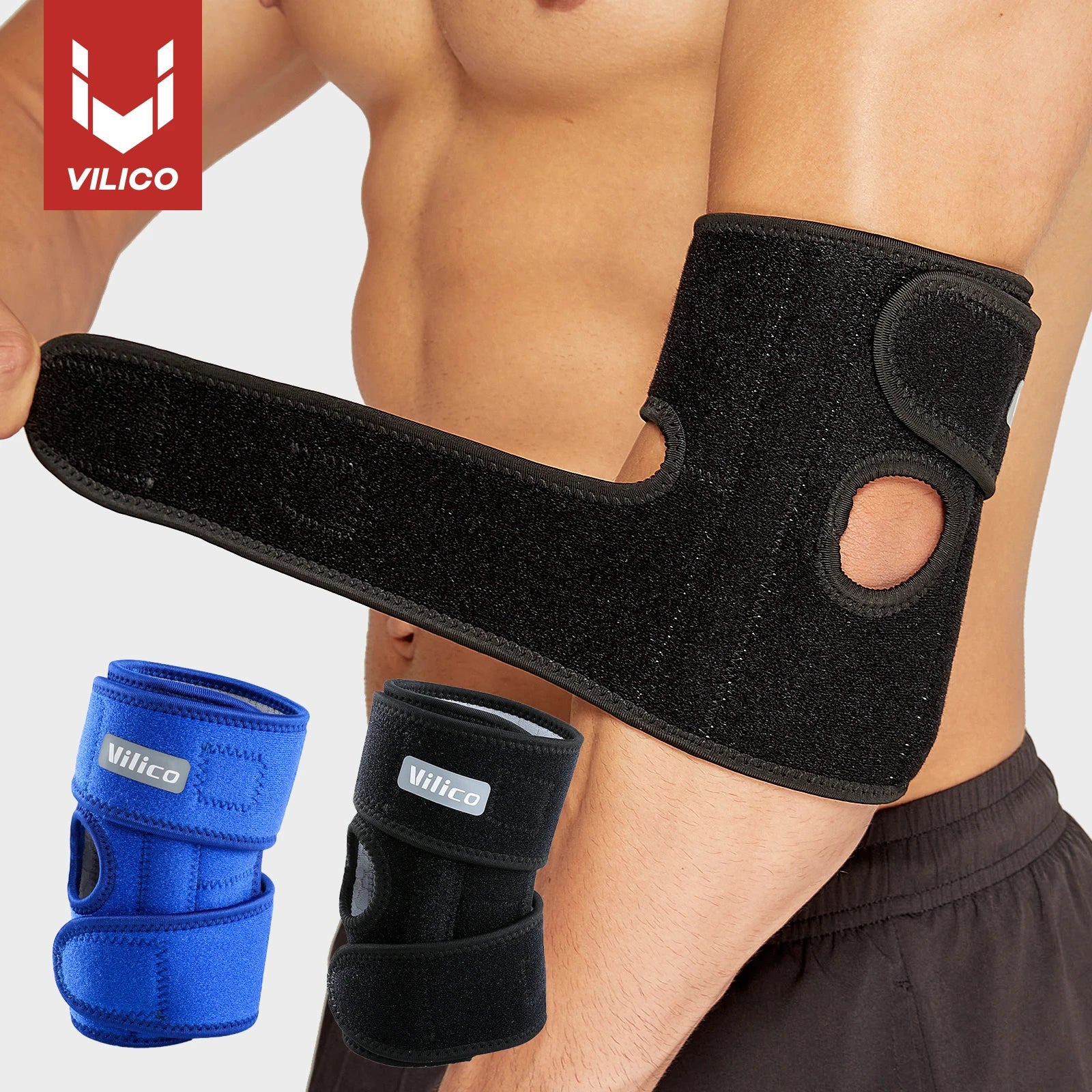 MarkhorAthletics™ 1 Piece Adjustable Elbow Support Brace