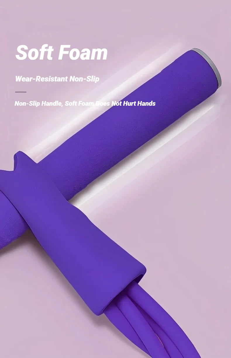 Four-Tube Pedal Exerciser - Resistance Band Sit-Up Trainer