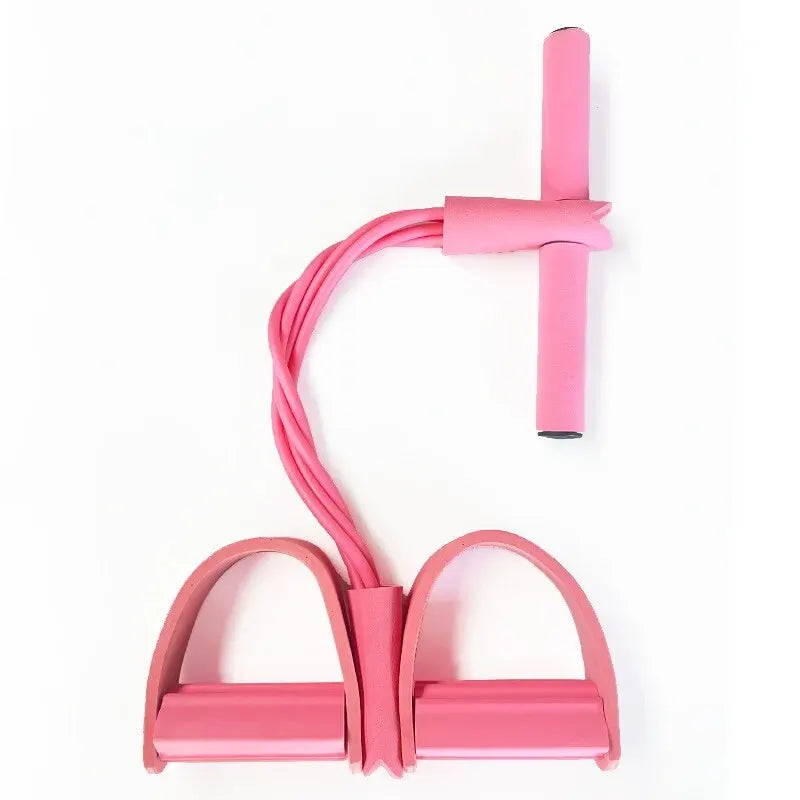 Four-Tube Pedal Exerciser - Resistance Band Sit-Up Trainer