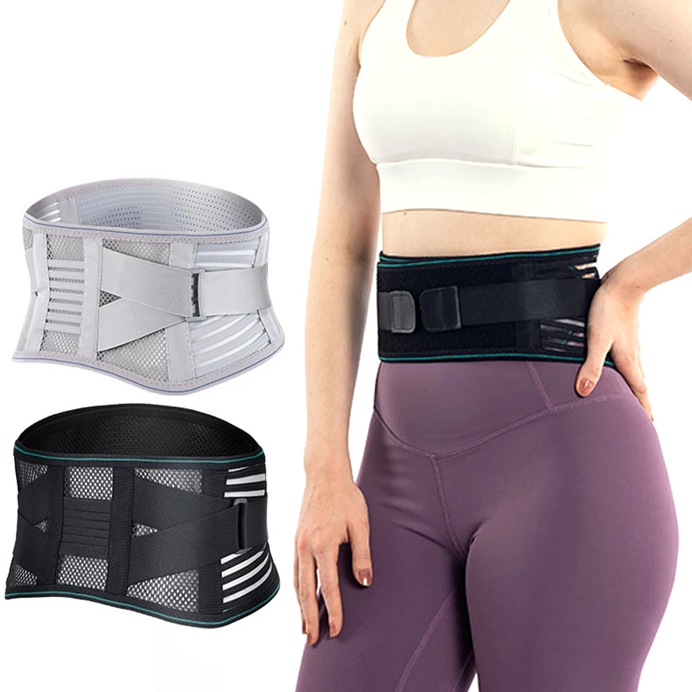Adjustable Lumbar Support Brace - Dual-Strap Compression, Breathable
