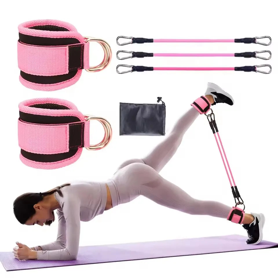 MarkhorAthletics™ Ankle Straps Fitness Yoga Elastic Fitness Bands For Men and Woman