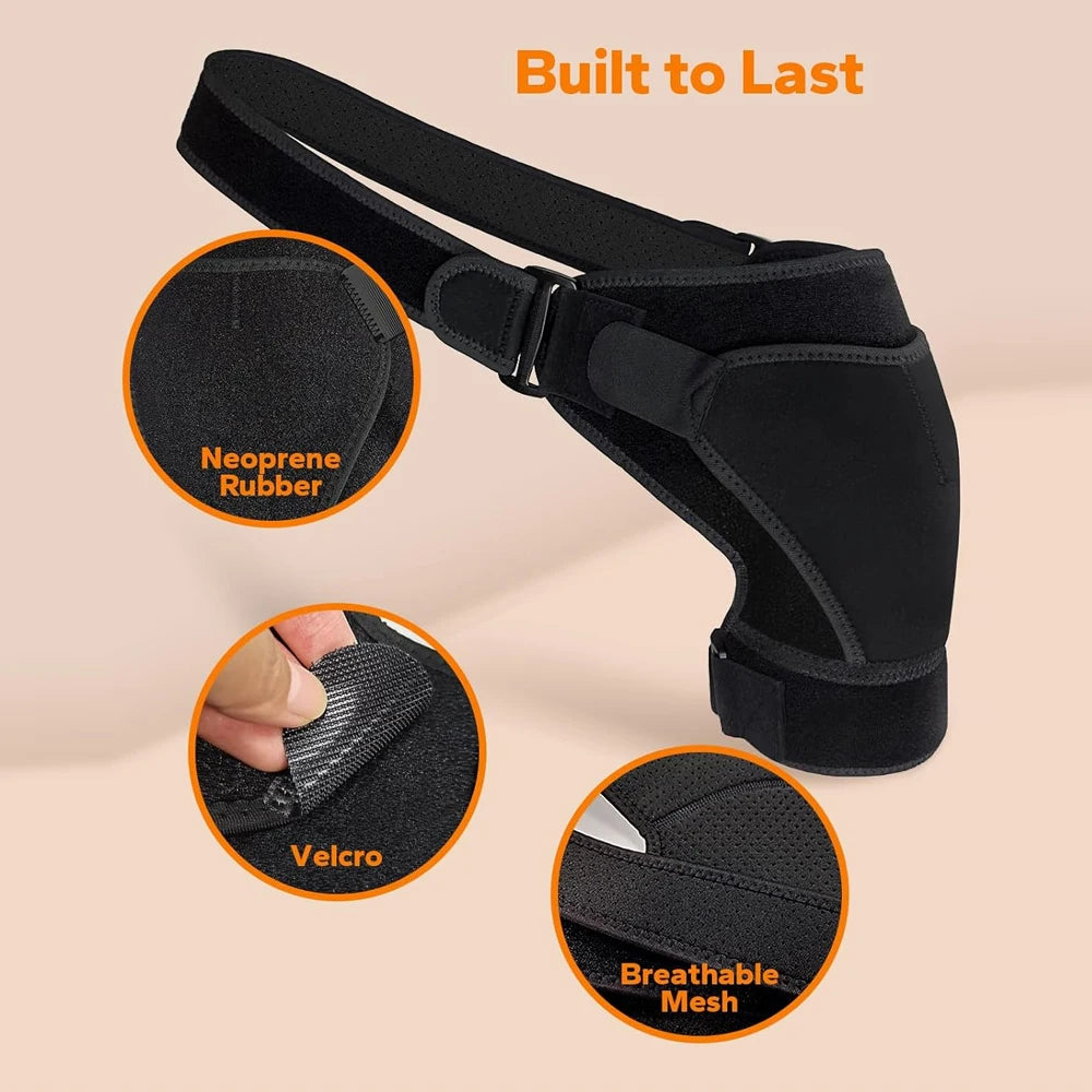 Adjustable Shoulder Support Brace - Compression Sleeve for Men & Women