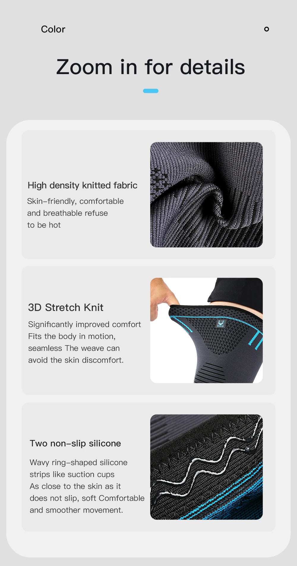 Non-Slip Compression Knee Sleeve – Secure Fit Support