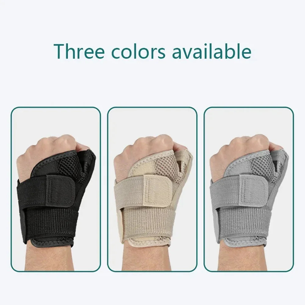 Thumb Spica Wrist Splint - Rigid Support Brace, Adjustable Fit