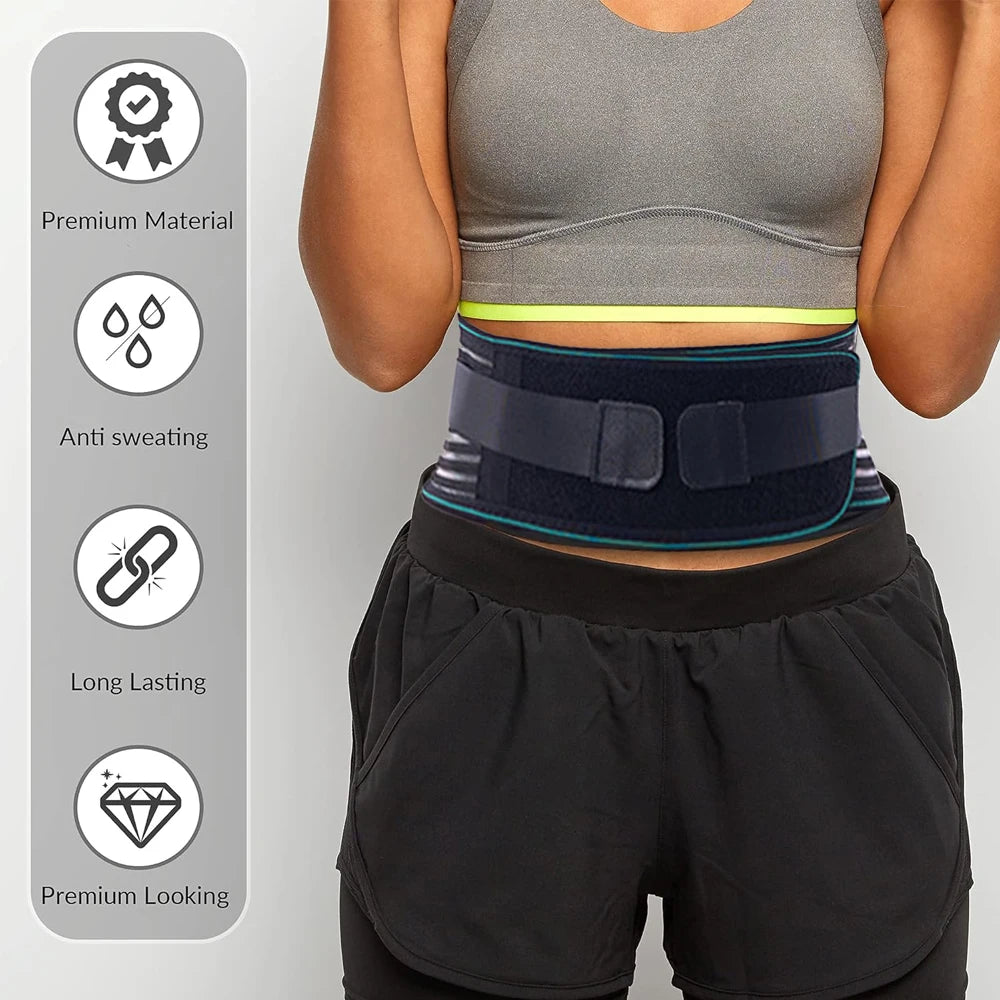 Adjustable Lumbar Support Brace - Dual-Strap Compression, Breathable