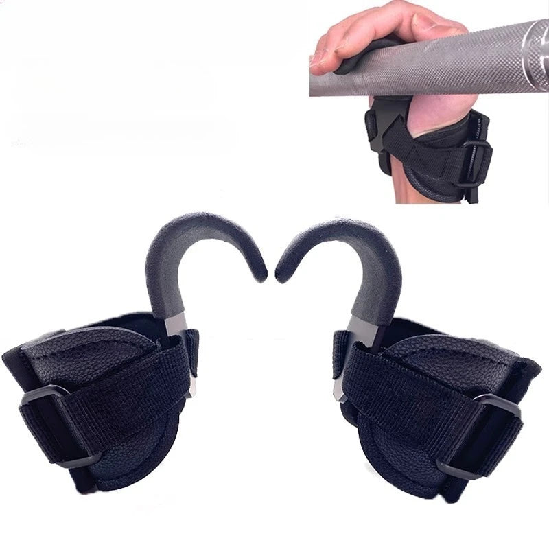 MarkhorAthletics™  Weight Lifting Hook Grips With Wrist Wraps Hand-Bar