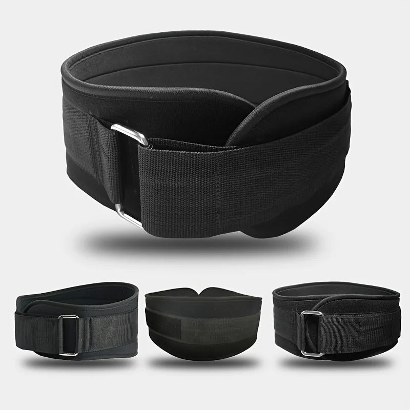 Heavy-Duty Back Support Belt with Metal Buckle - Adjustable Lumbar Support