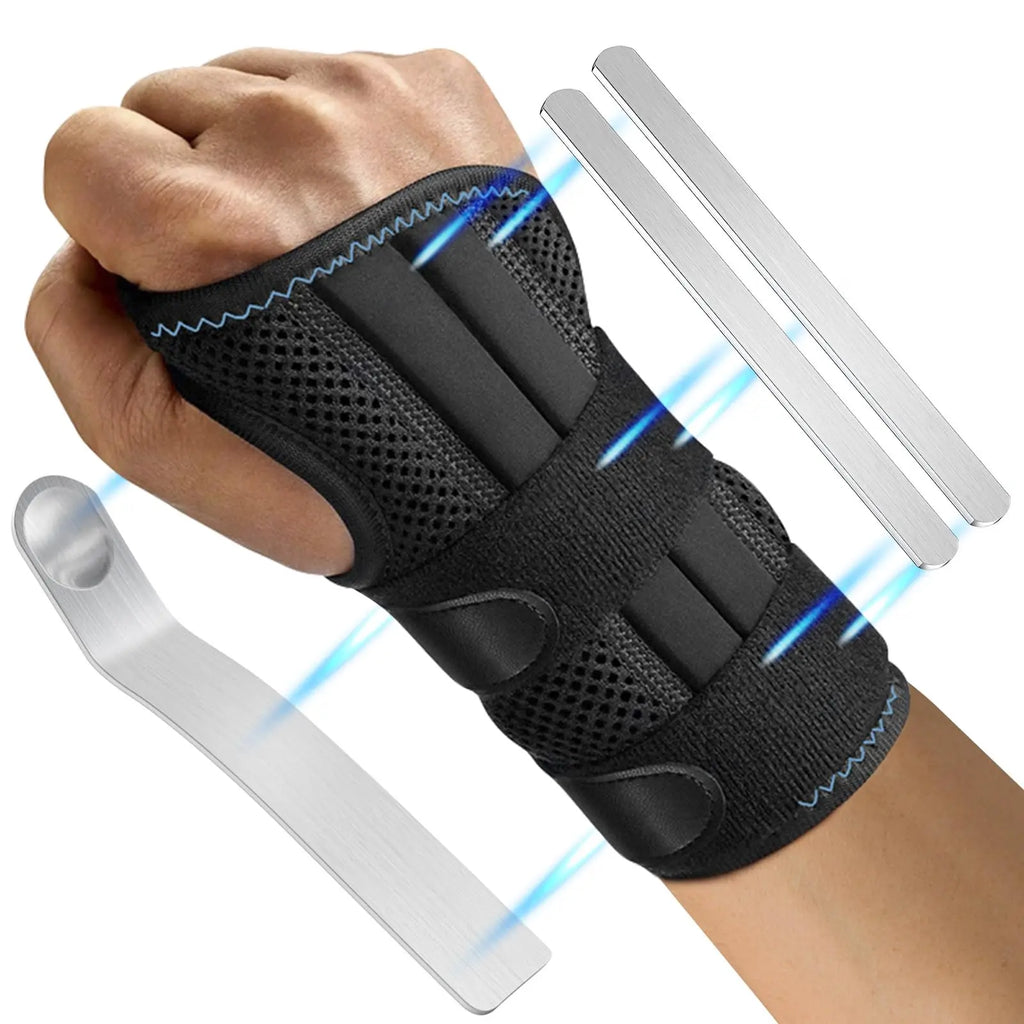 Wrist Stabilizer Brace with 3 Rigid Stays - Adjustable Support Splint