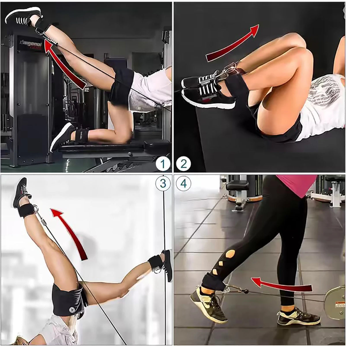 Ankle & Hip Resistance Bands – Booty Band Set with Ankle Straps