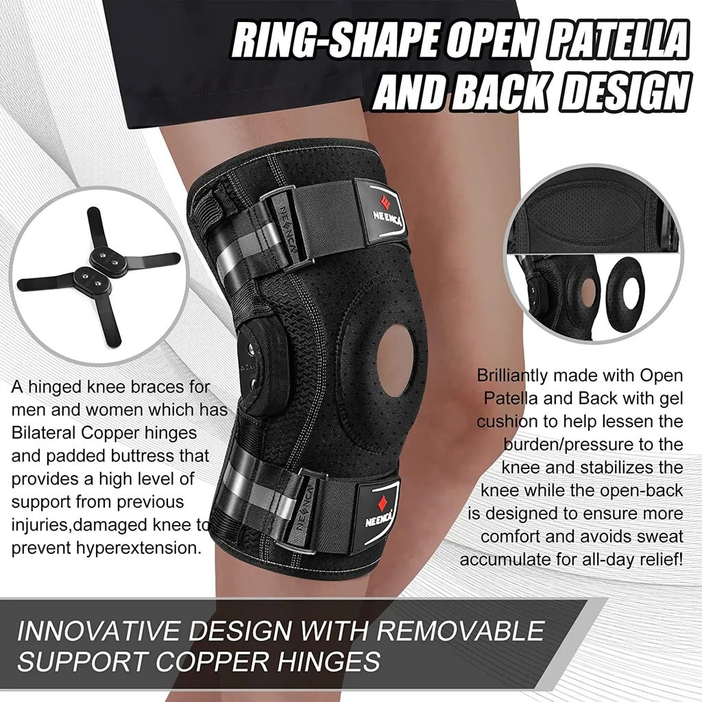 MarkhorAthletics™ Hinged Knee Brace for Knee Pain - Pain Relief