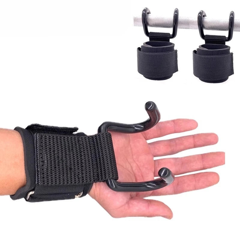 MarkhorAthletics™  Weight Lifting Hook Grips With Wrist Wraps Hand-Bar