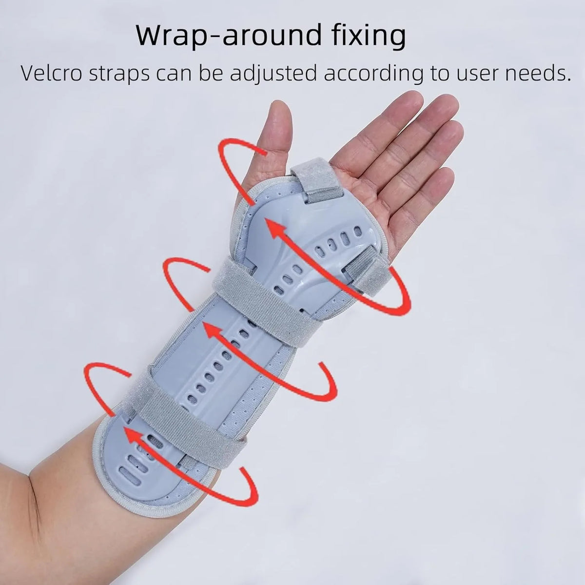 Wrist Splint Brace - Rigid Immobilizing Support, Adjustable Fit