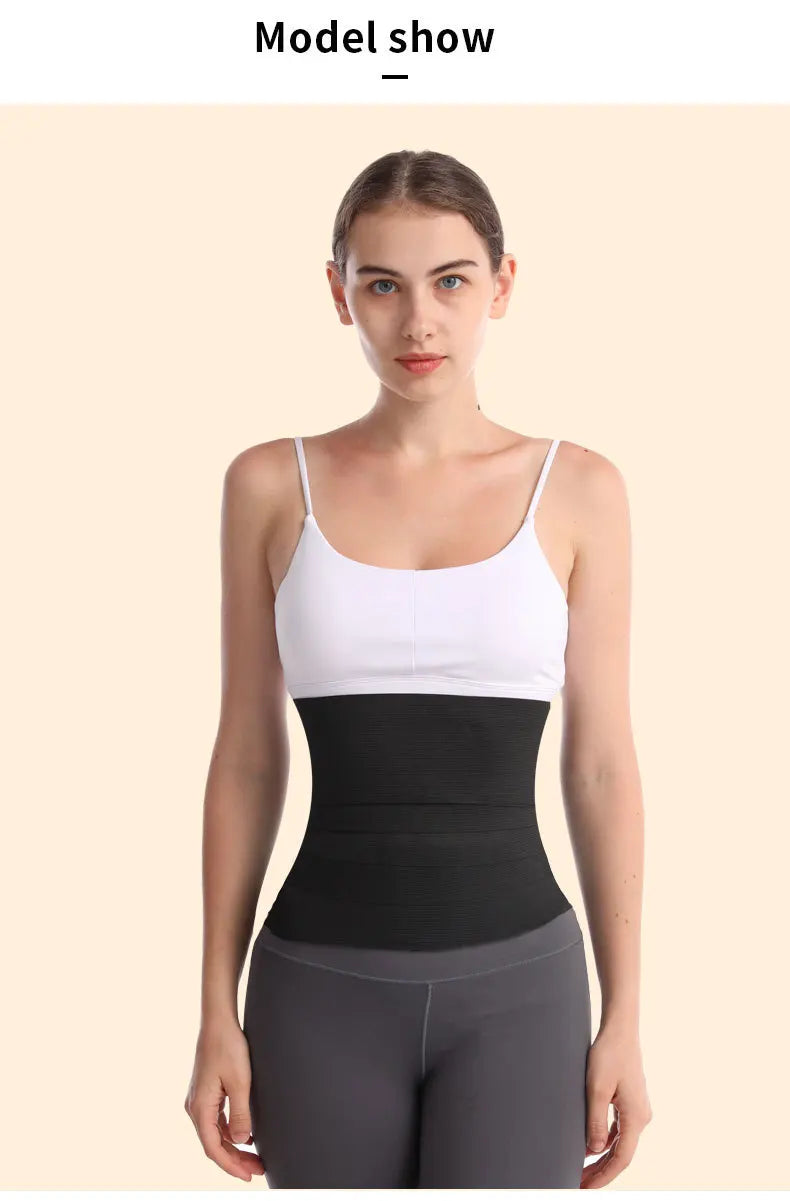 Waist Bandage Wrap Trainer - Firm Compression Tummy Wrap Belt