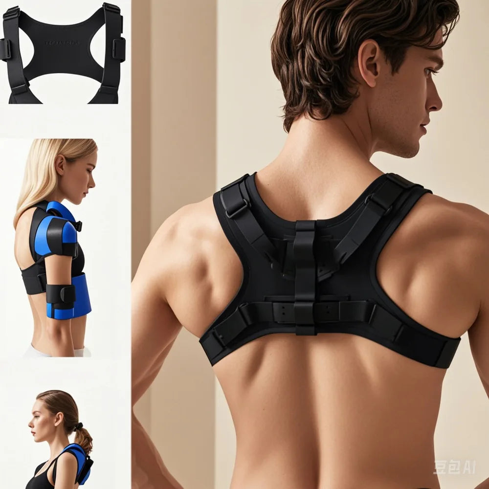 Figure-8 Back Support Brace – Adjustable Posture Corrector