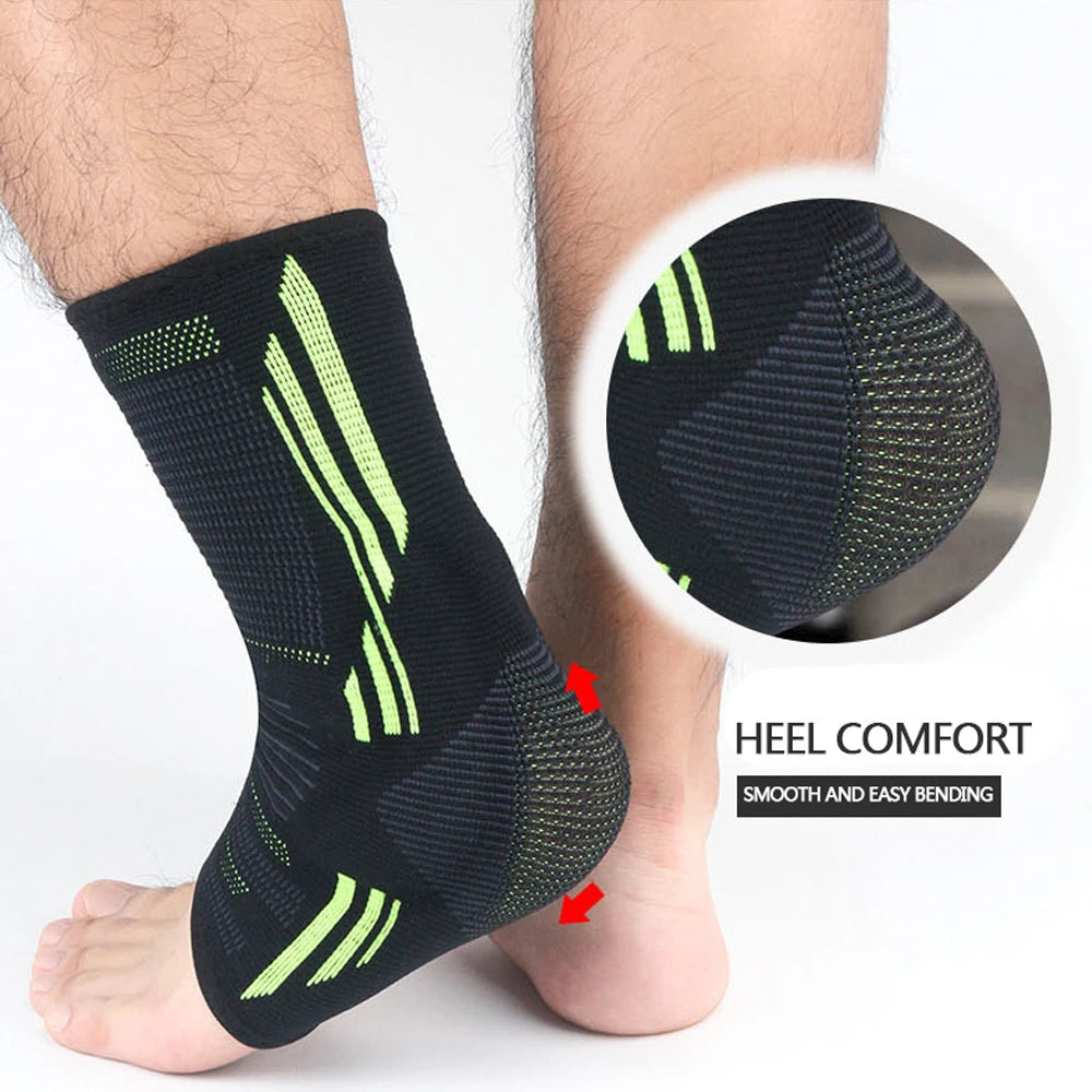Toeless Ankle Sleeve with Silicone Gel Cushion - Anti-Slip Grip