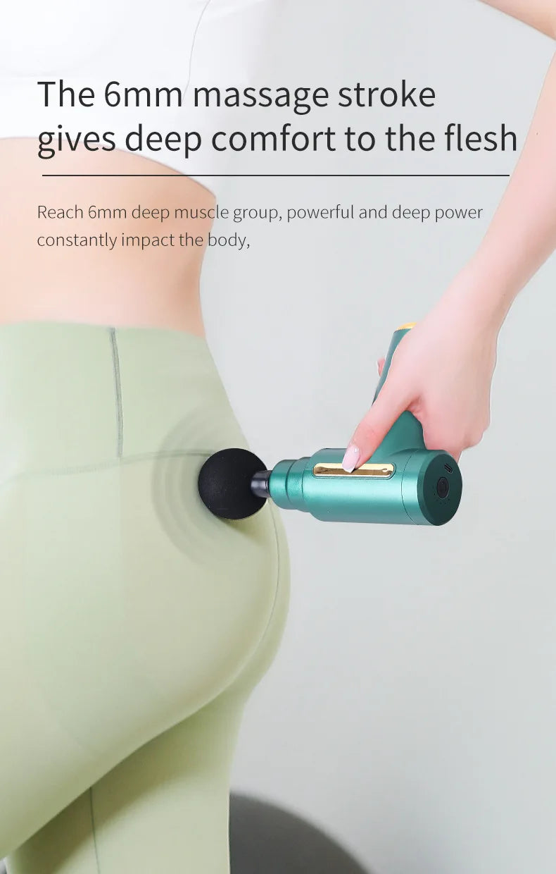 Percussion Massage Gun with 4 Interchangeable Heads