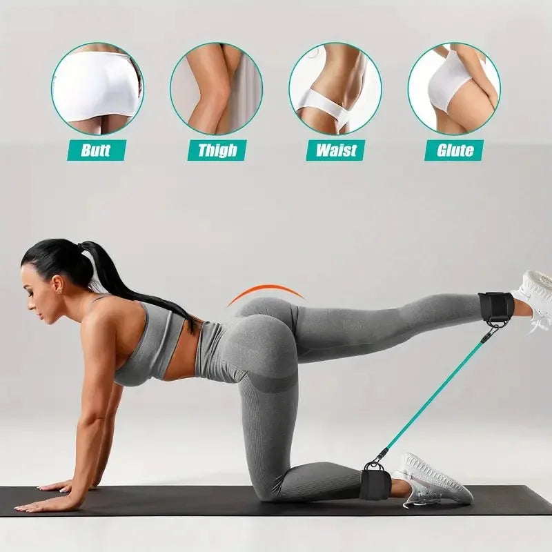 Ankle & Hip Resistance Bands – Booty Band Set with Ankle Straps