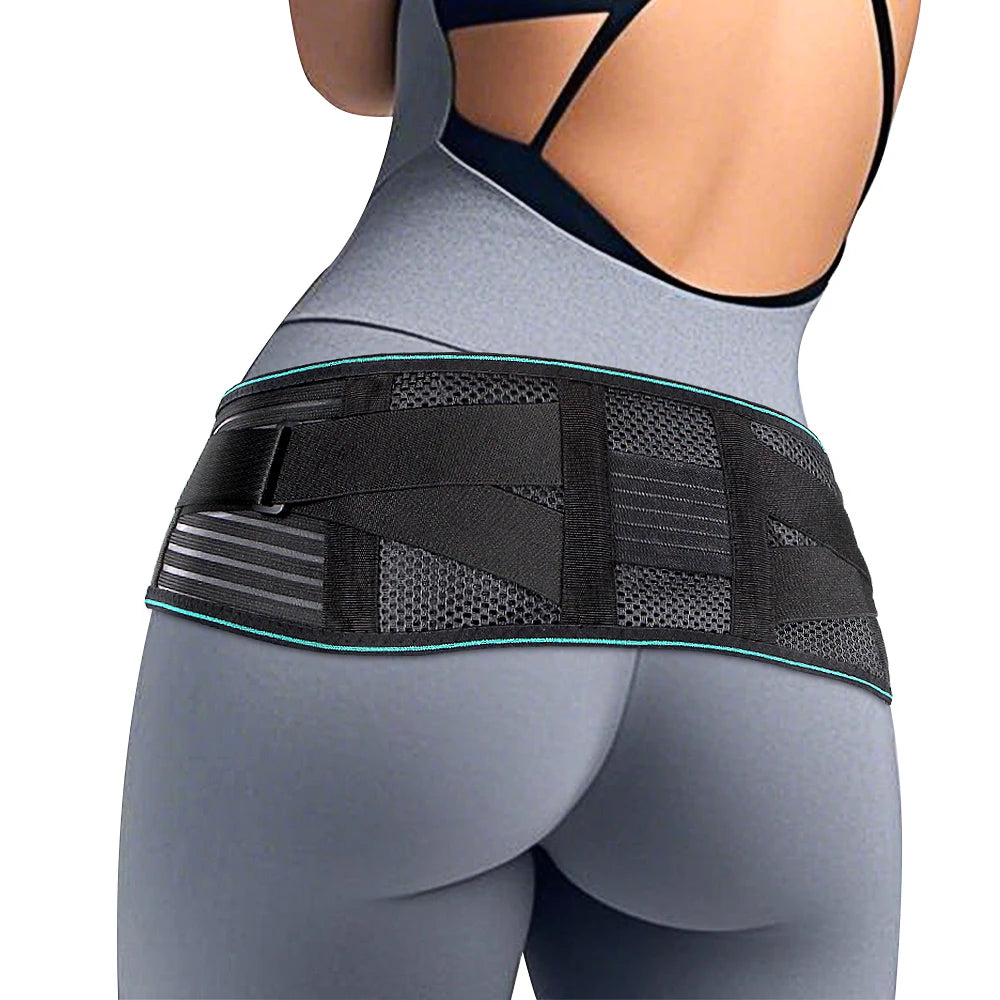 Adjustable Lumbar Support Brace - Dual-Strap Compression, Breathable