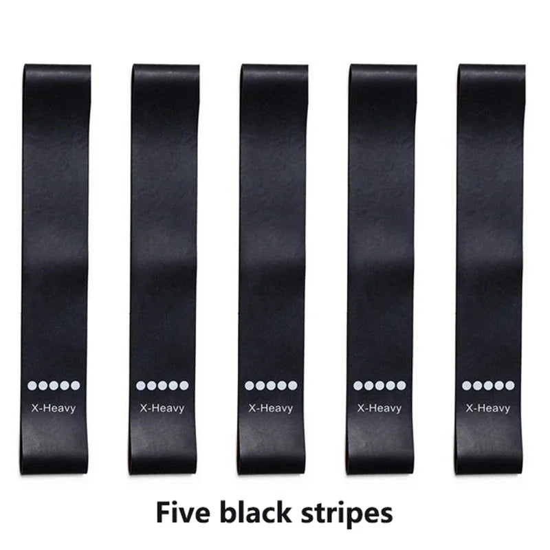 TPE Rubber Resistance Loop Bands - 5-Piece Set with Bag