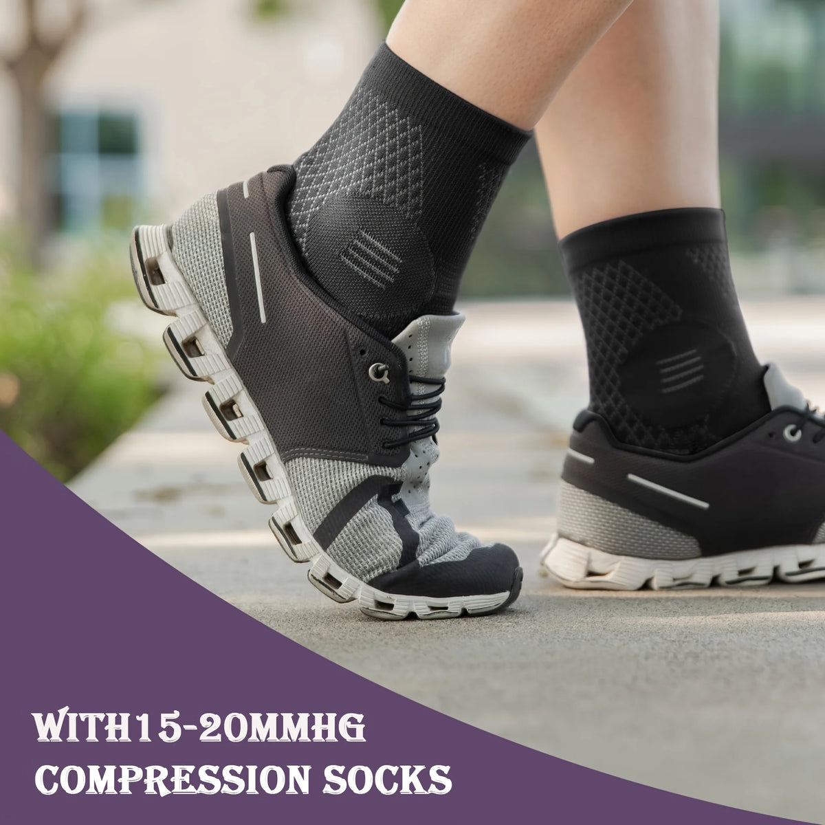 Ankle Compression Sleeve - Arch Support Foot Sock for Men & Women