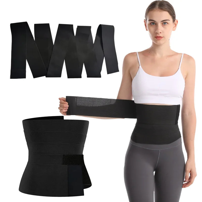Waist Bandage Wrap Trainer - Firm Compression Tummy Wrap Belt