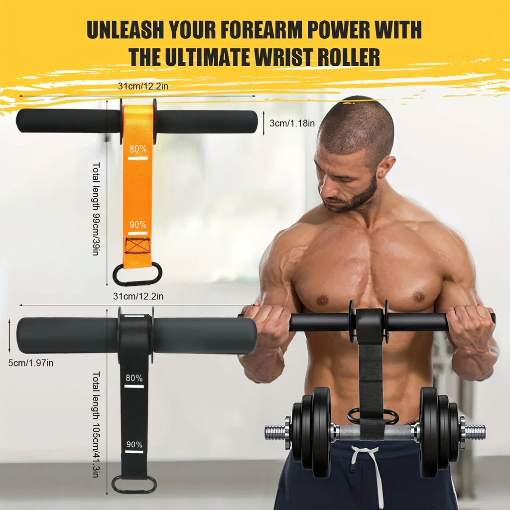 Adjustable Forearm Wrist Roller - Resistance Strength Trainer