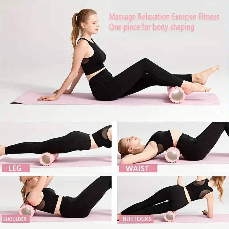Ridged Column Foam Roller - Pilates & Yoga Muscle Massager
