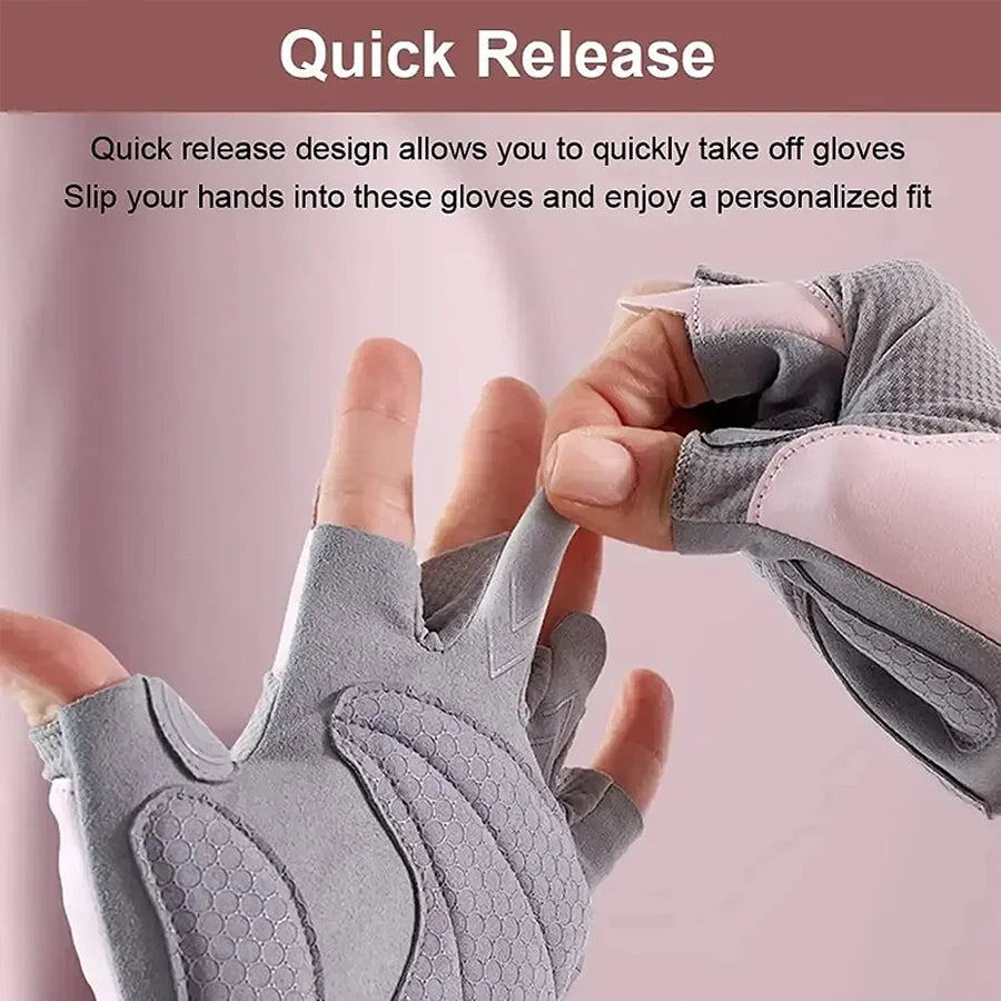MarkhorAthletics™ Fitness gloves - anti-slip, anti-curl, semi-fingered wrist guards for bar exercises, sports, cycling, yoga, outdoor activities.