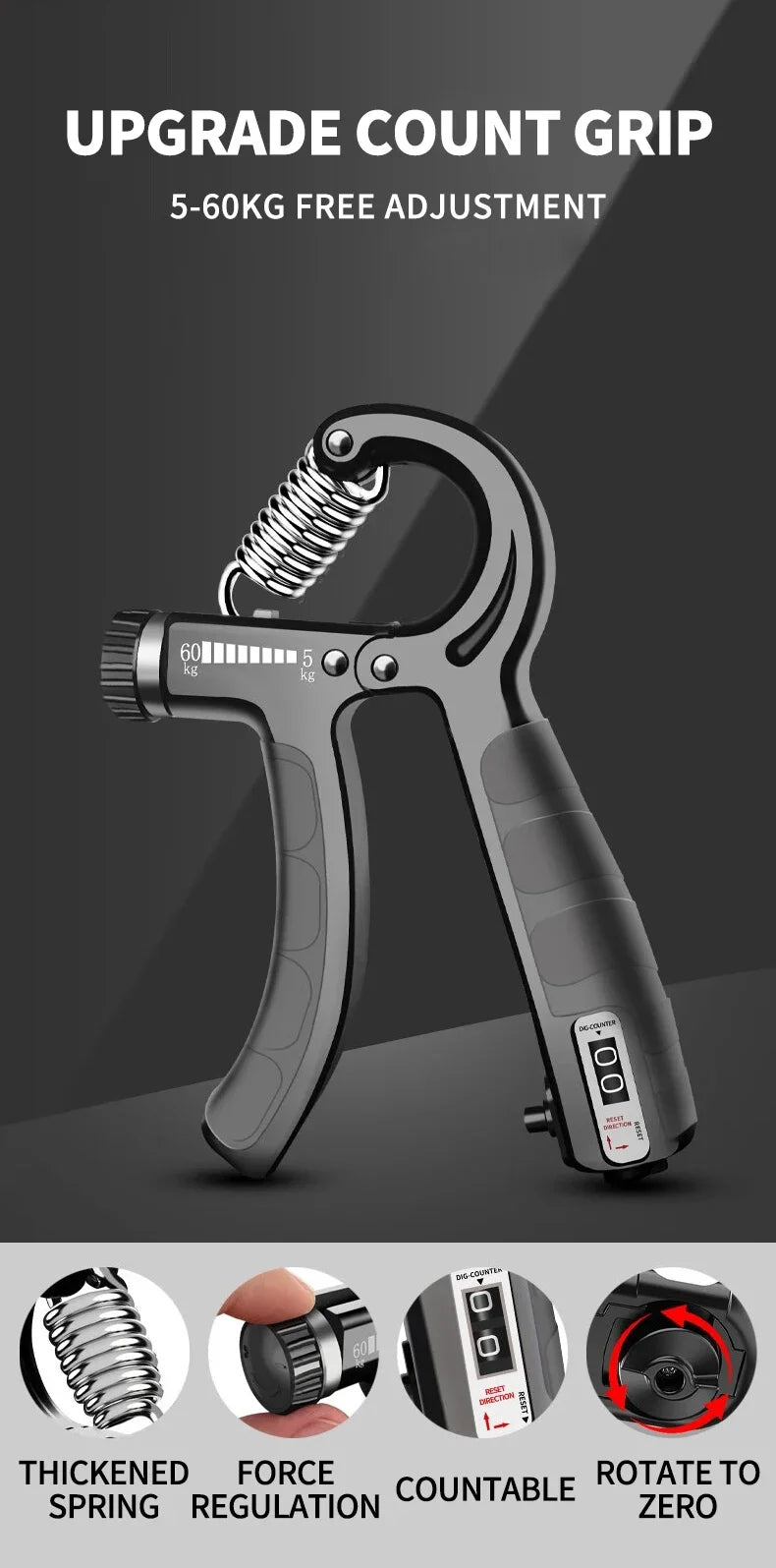 MarkhorAthletics™ Adjustable Finger And Forearm Strengthening Kit