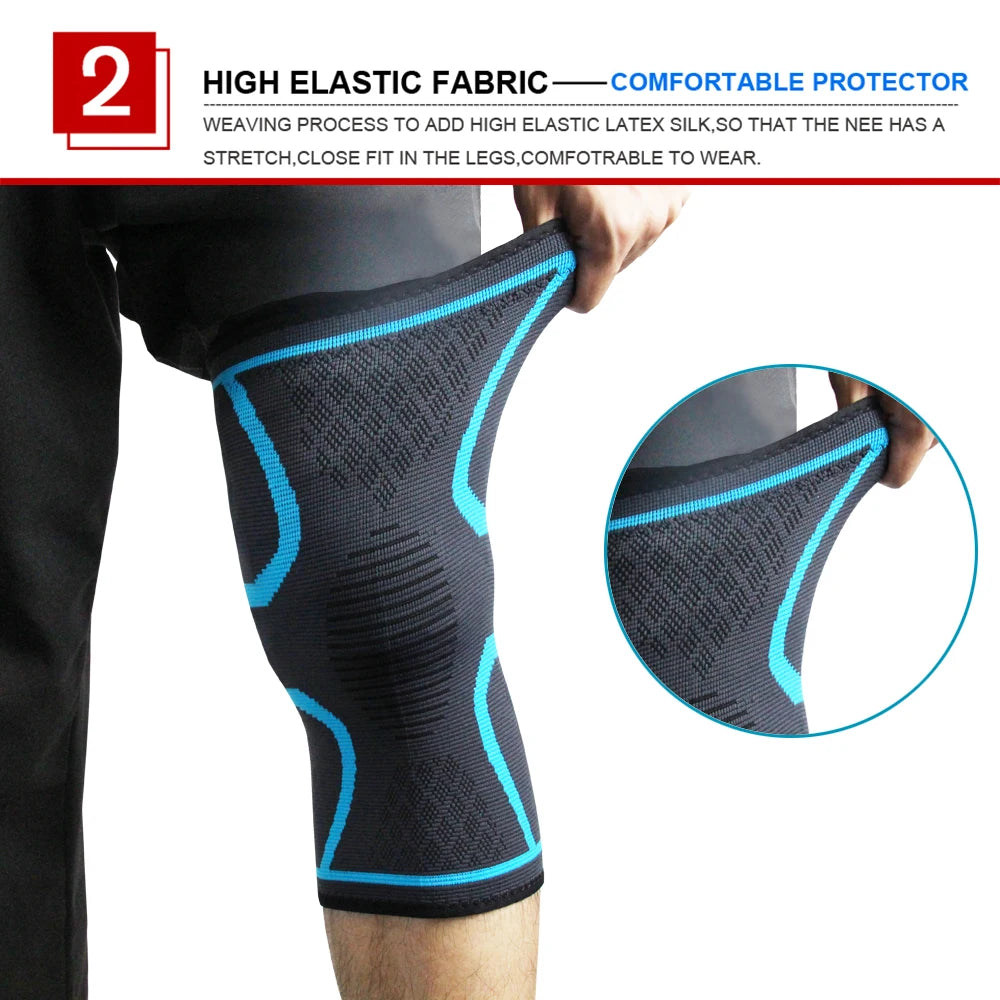 Open Patella Knee Compression Sleeve - Adjustable Weightlifting Support