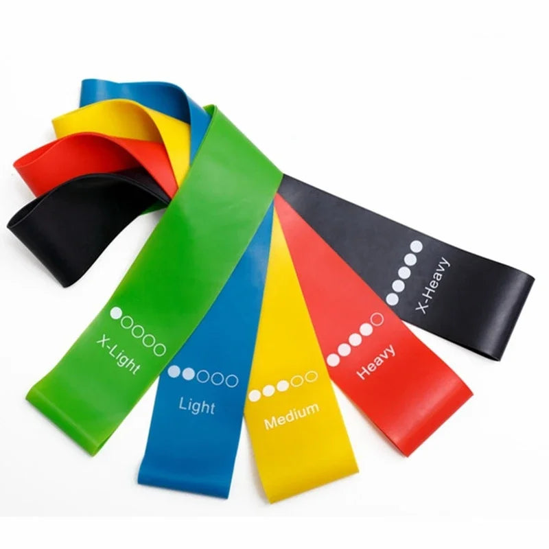 TPE Rubber Resistance Loop Bands - 5-Piece Set with Bag