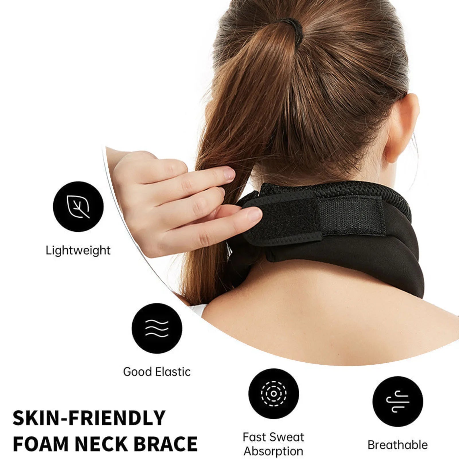 MarkhorAthletics™ Neck Brace for Neck Pain and Support Adjustable Relieves Pressure