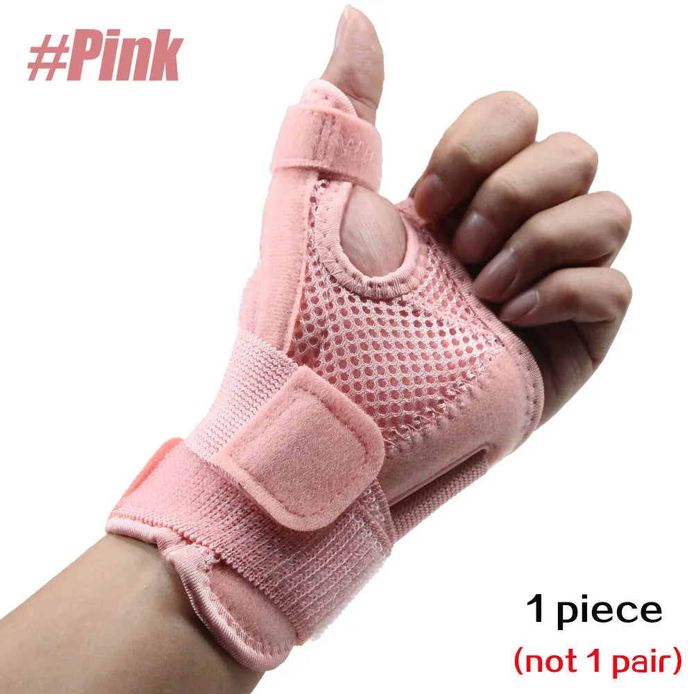 Thumb Spica Wrist Splint - Rigid Support Brace, Adjustable Fit