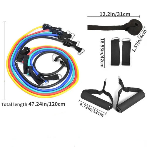 11-Piece Resistance Band Set – Full Body Portable Home Gym
