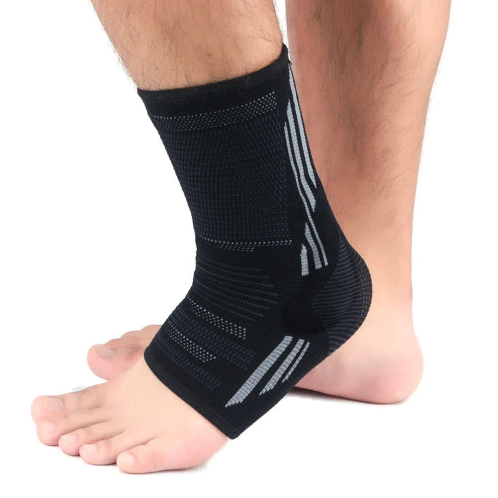 Toeless Ankle Sleeve with Silicone Gel Cushion - Anti-Slip Grip