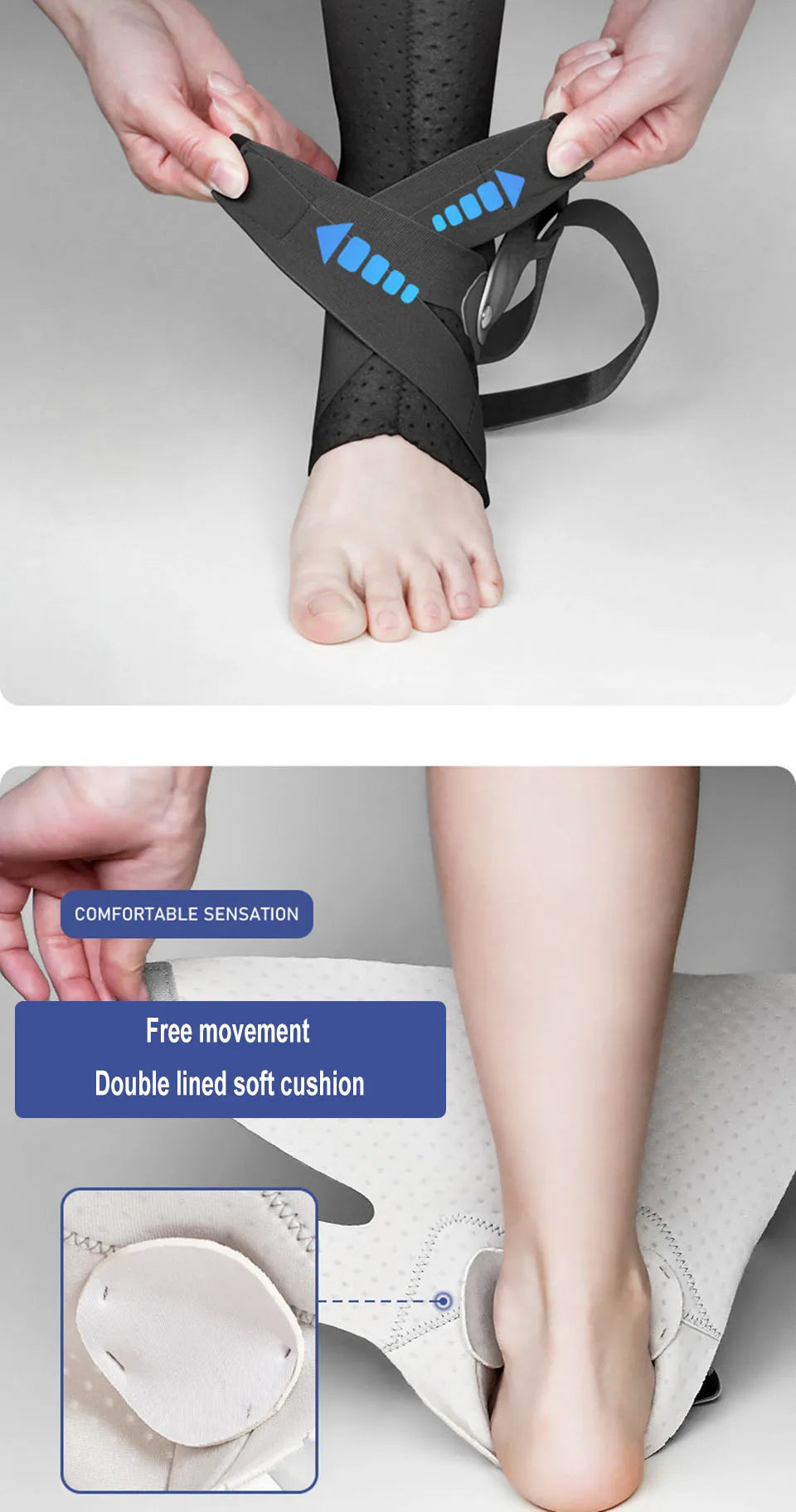 AOLIKES Adjustable Ankle Brace - Sprain & Joint Support Strap