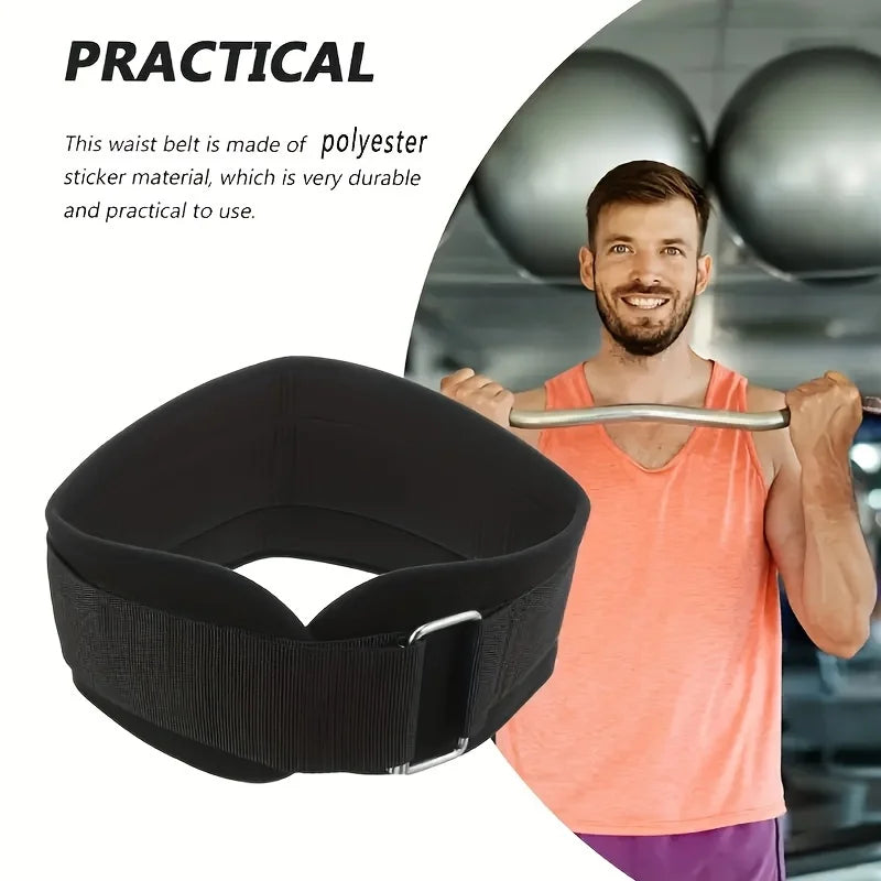 Heavy-Duty Back Support Belt with Metal Buckle - Adjustable Lumbar Support