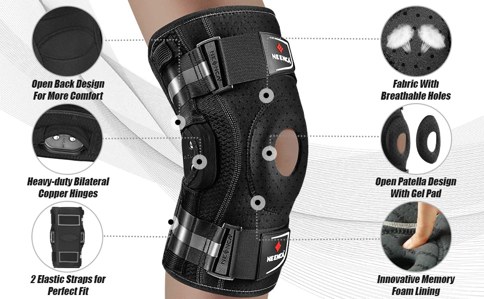 MarkhorAthletics™ Hinged Knee Brace for Knee Pain - Pain Relief