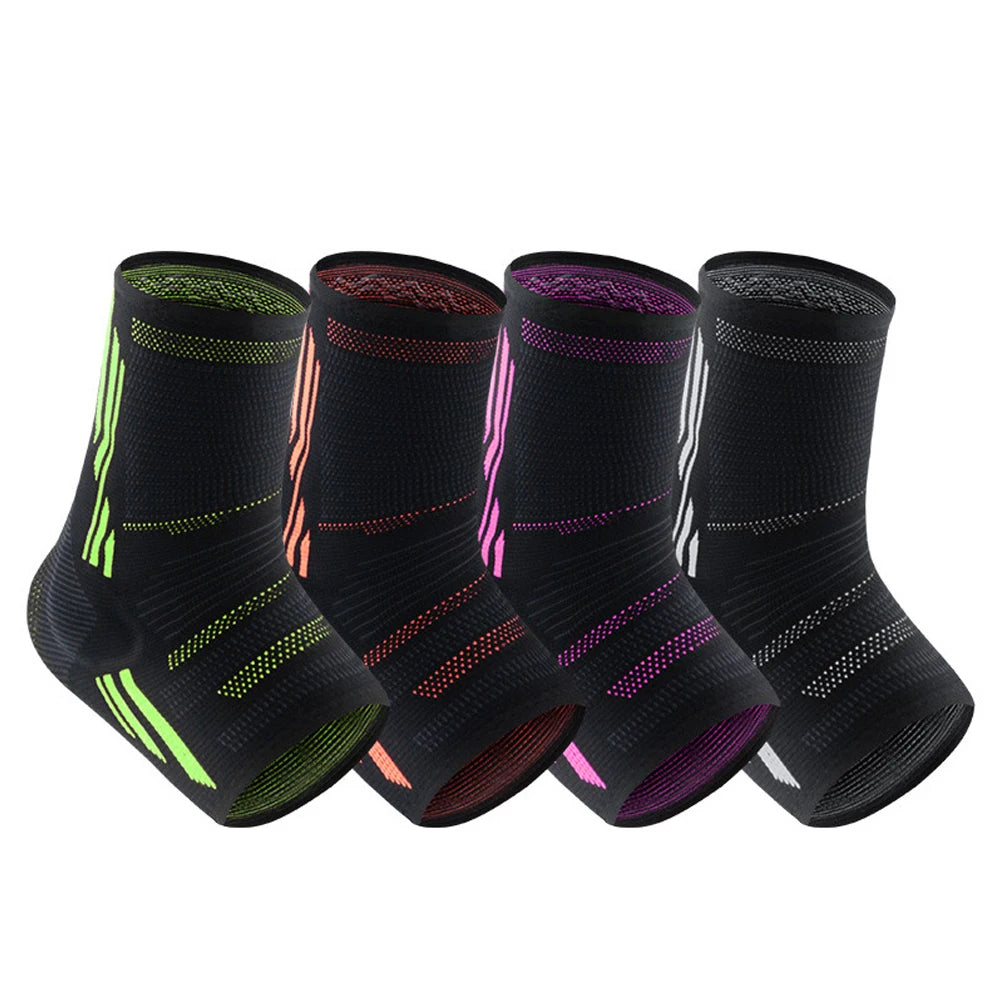 Toeless Ankle Sleeve with Silicone Gel Cushion - Anti-Slip Grip