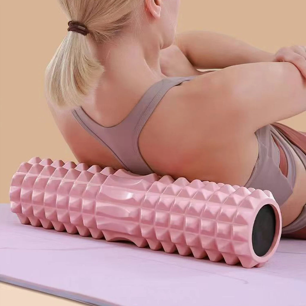 Ridged Column Foam Roller - Pilates & Yoga Muscle Massager