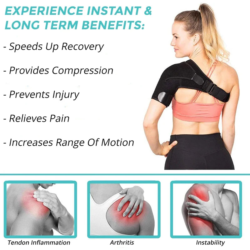 Shoulder Pressure Pad Support Brace - Wrap for Men & Women