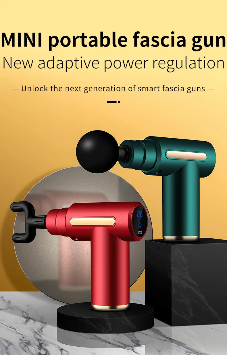 Percussion Massage Gun with 4 Interchangeable Heads