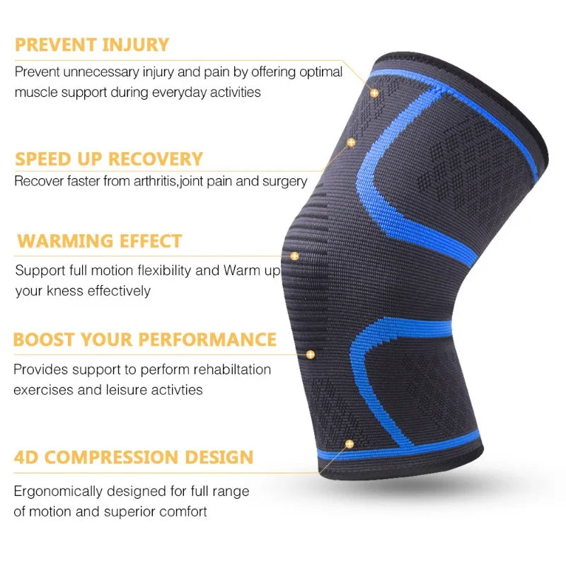 Open Patella Knee Compression Sleeve - Adjustable Weightlifting Support