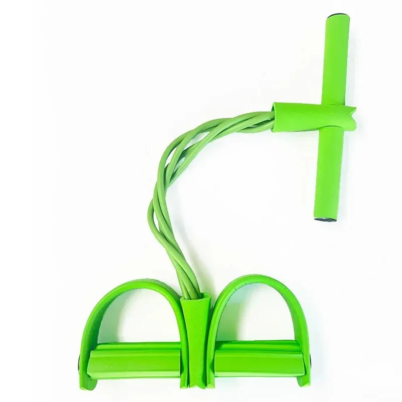 Four-Tube Pedal Exerciser - Resistance Band Sit-Up Trainer
