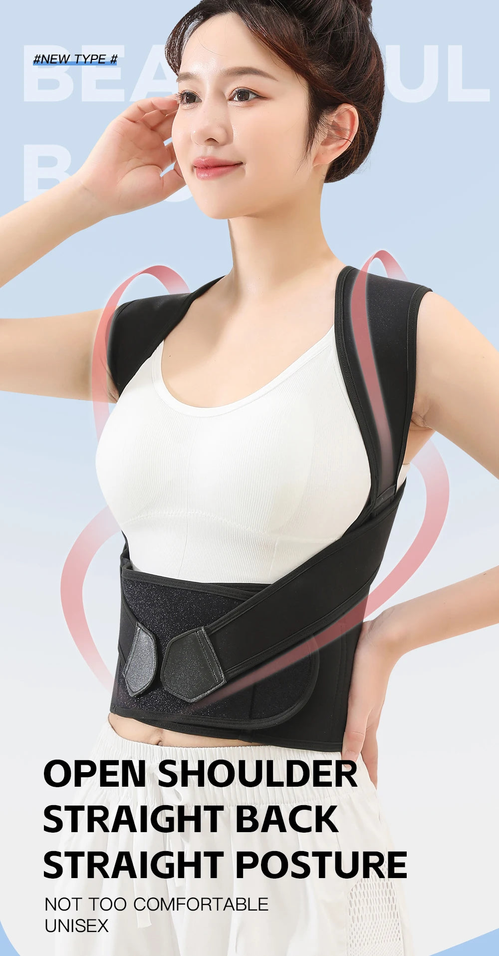 Anti-Hunchback Back Brace - Spinal Posture Support Strap