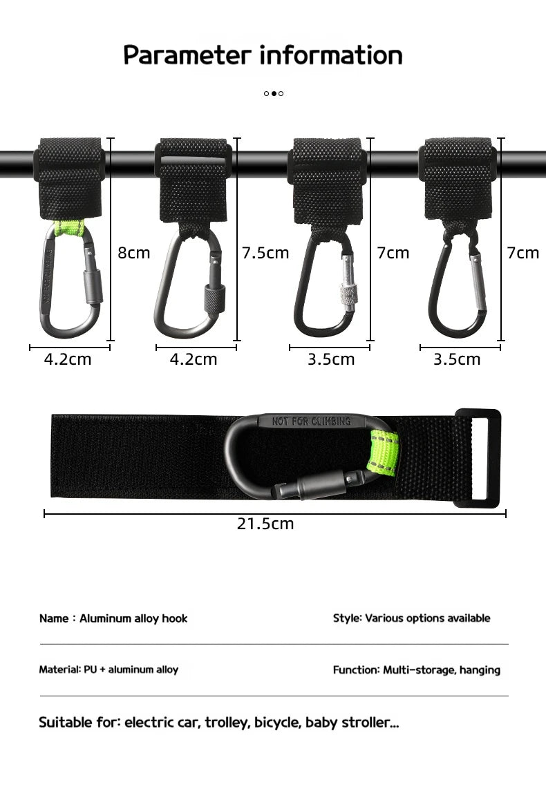 MarkhorAthletics™ 2PCS Heavy Duty Aluminium Alloy Hooks for Motorcycle, E-Bike, Scooter & Outdoor Use