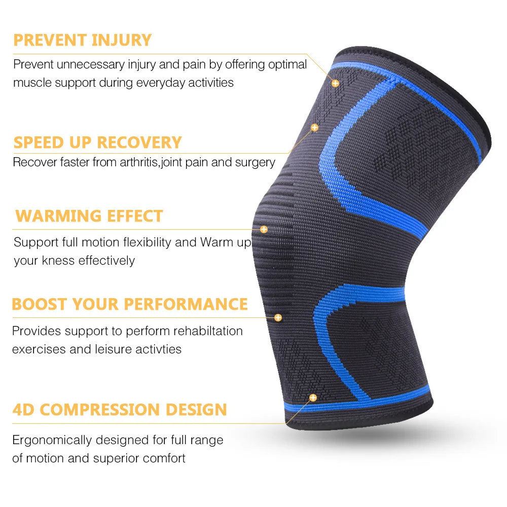 Open Patella Knee Compression Sleeve - Adjustable Weightlifting Support