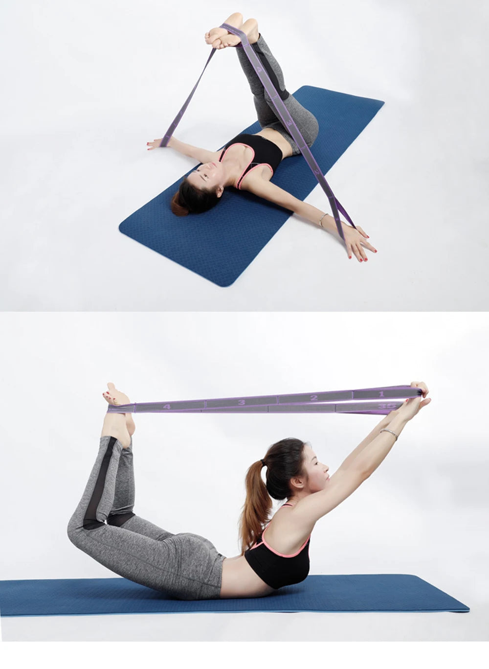 Multi-Section Yoga Stretch Strap - Ballet & Dance Flexibility Band